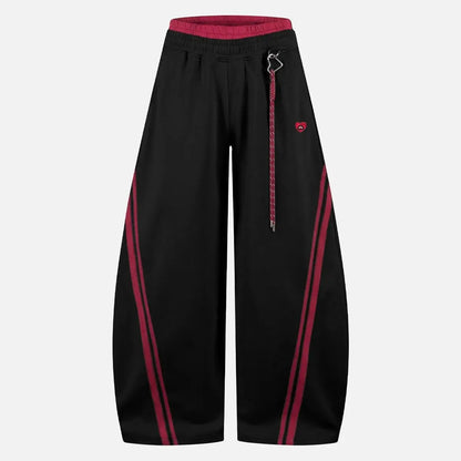 Striped Baggy Sweatpants & Hoodie